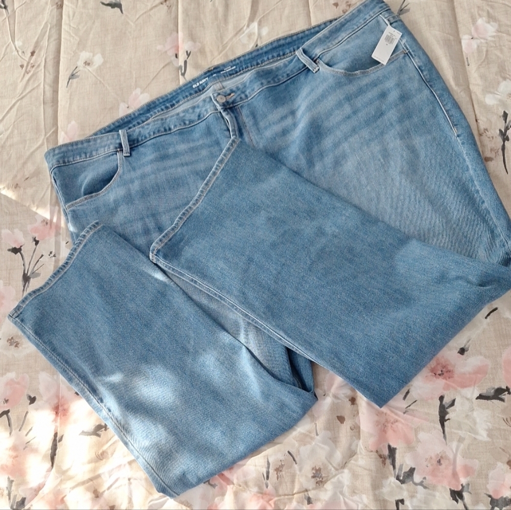 NWT Old Navy Womens WOW Mid-Rise Boot Cut Jeans Size Plus 30 Medium Denim
